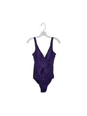 MIRACLESUIT One Piece Ruched Swimsuit Purple